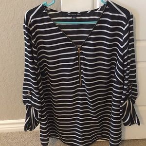 Black and white blouse